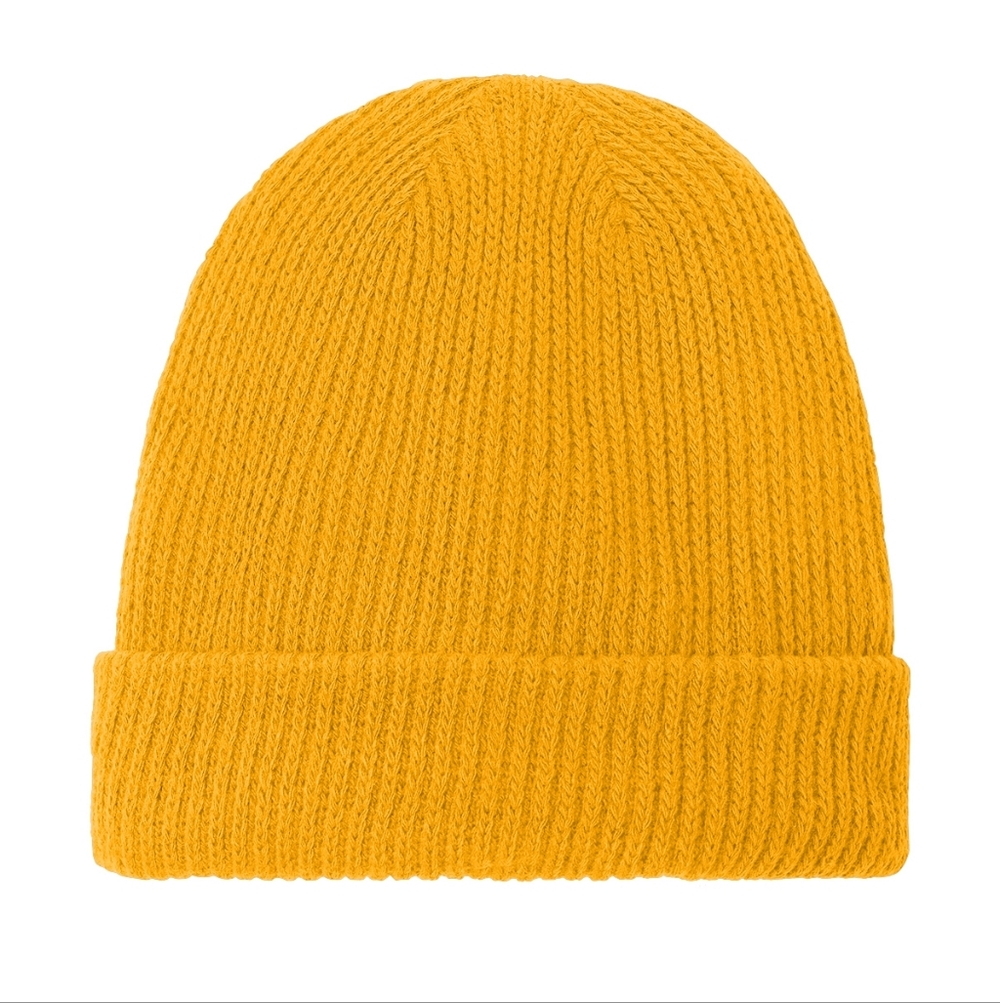The North Face Mustard Yellow Ribbed Cuff Beanie - Picture 2 of 2